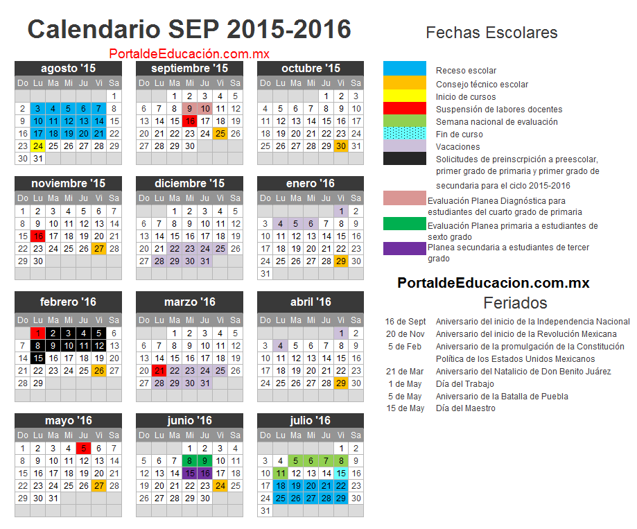 Calendario Escolar Sep